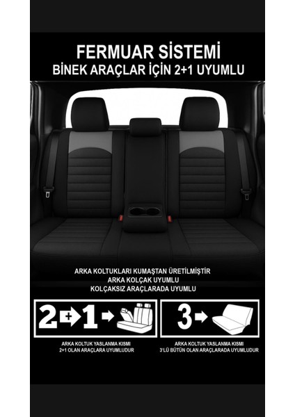 Fiat Fiorino Uyumlu Nice Plus Serisi Oto Koltuk Kılıfı fırsatları
