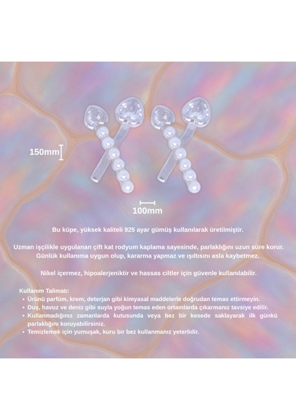 Kalp ve Inci Detaylı Küpe – 925 Ayar Gümüş fırsatları