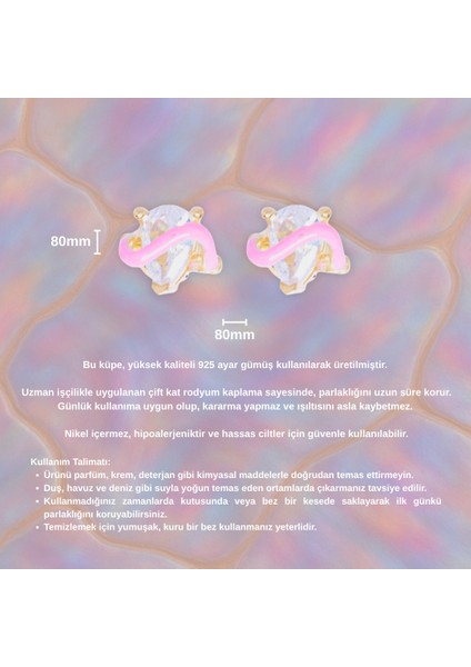 Pembe Sarmal Taşlı Küpe – Altın Kaplama – 925 Ayar Gümüş – Zarif & Eğlenceli fırsatları