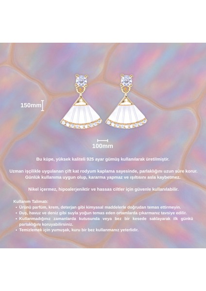 Gingko Yaprağı Zirkon Taşlı Küpe – 925 Ayar Gümüş – 14K Altın Kaplamaaltın Kaplama fırsatları