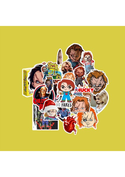 Chucky Sticker Paketi -Bullet Journal - Ajanda - Planner - Defter - Laptop Etiket Çıkartma Çok Renkli 10 x 15 Paket Boyutu 3 x 5 cm Stickerlar Paket Içeriği 25 Adet Dadi Ramba Sticker fiyatları