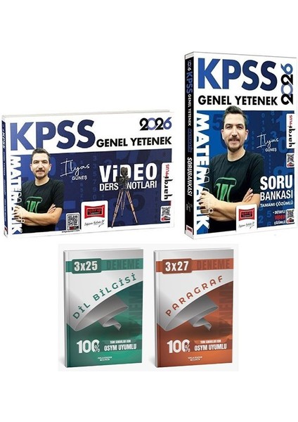 Yargı 2026 Kpss Matematik Video Ders Notları + Soru Bankası 2 Li Set- Anla Kazan Deneme