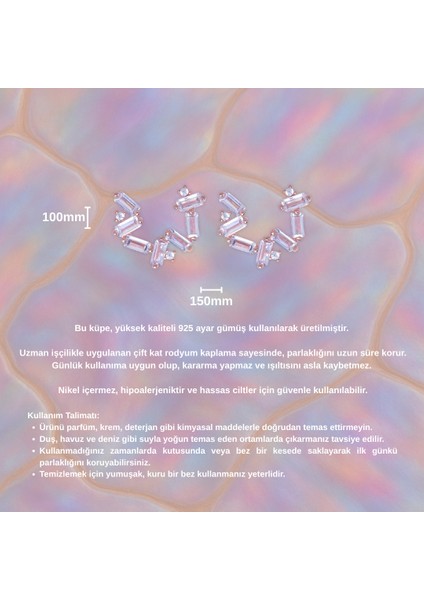 Zikzak Kesim Taşlı Küpe – 925 Ayar Gümüş – Rose Kaplama fırsatları