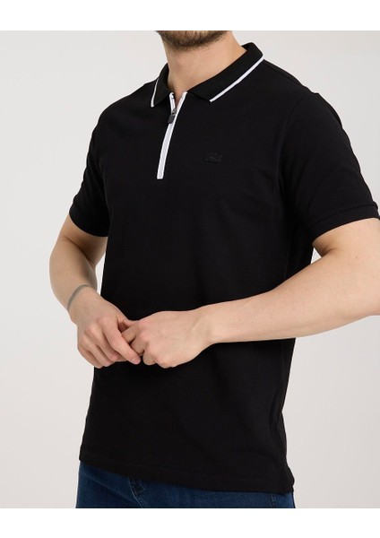 Fermuarlı Yaka Siyah Regular Fit modelleri