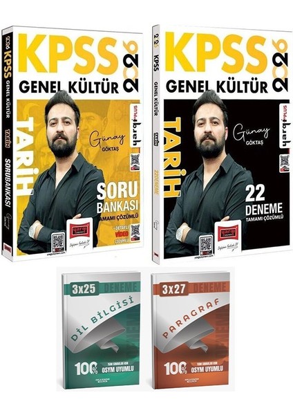 Yargı 2026 Kpss Tarih Soru Bankası + 22 Deneme 2 Li Set Anla Kazan Deneme