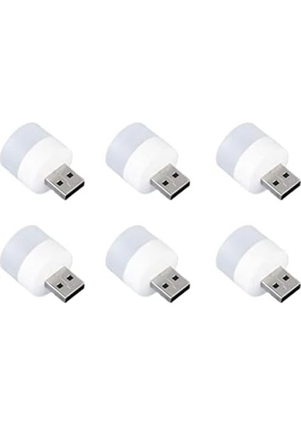 Mini LED Lambalar, Okuma Işığı, 6 Parçalı Taşınabilir Mini USB Gece Lambası, Mobil Led, Bebek Uykusu, Mobil Şarj Lambaları Için Küçük Yuvarlak Işıklar fiyatları
