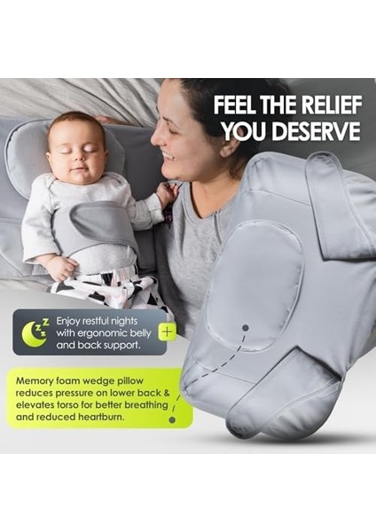 Ergö Ergonomik Yastık Seti, 12° Eğimli, Nefes Alabilir ve Makinede Yıkanabilir, Bebeğiniz Için Ideal Baş Desteği fiyatları