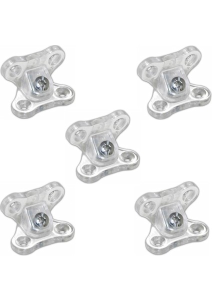 Açılı T Bağlantı Çektirme Şeffaf Plastik Köşe Birleştirme Kelebek Bağlantı (5 Adet)