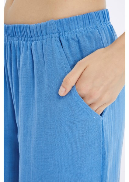 Brenda Müslin Pantolon Düz indirimleri