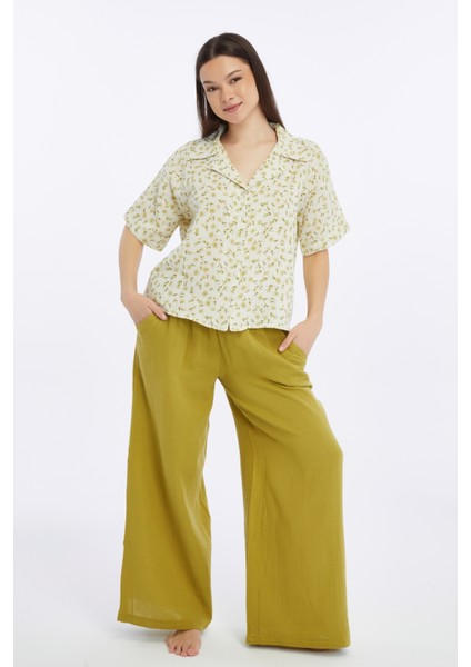 Brenda Müslin Pantolon Düz fiyatları