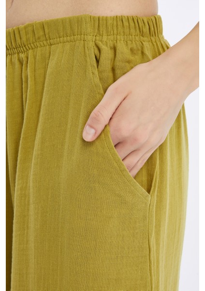 Brenda Müslin Pantolon Düz indirimleri