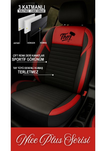 Audi A3 Uyumlu Nice Plus Serisi Oto Koltuk Kılıfı fiyatları