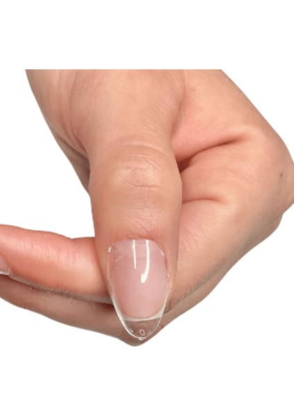 Protez Takma Tırnak Şeffaf 100 Adet (Badem Tırnak)