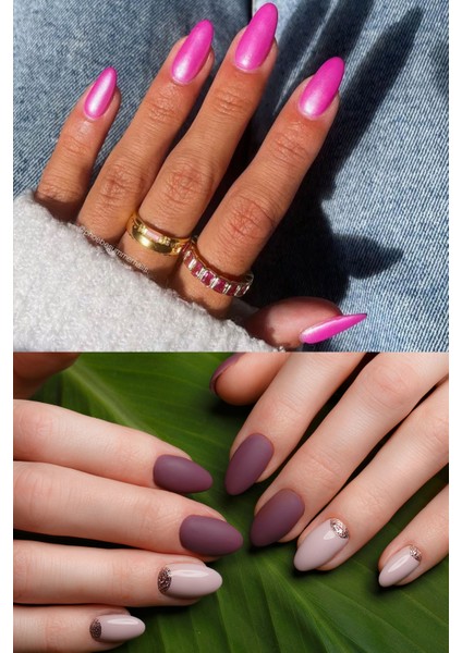 Protez Takma Tırnak Şeffaf 100 Adet (Badem Tırnak)