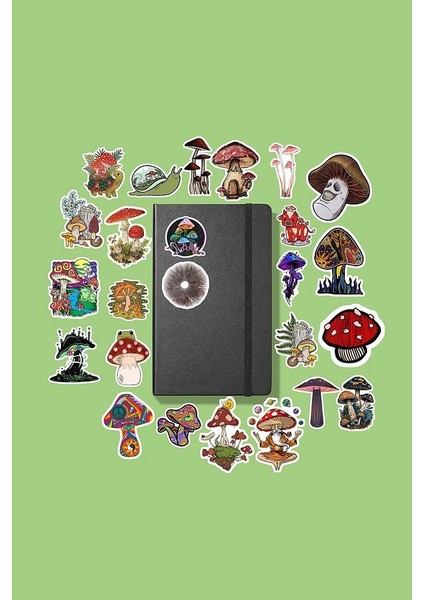 Mushroom Mantar Sticker Paketi /bullet Journal Defter Çıkartma Ajanda Laptop Etiket