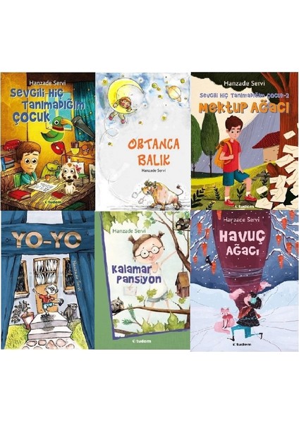 Hanzade Servi Hikaye Seti: Mektup Ağacı, Havuç Ağacı, Sevgili Hiç Tanımadım Çocuk, Ortanca Balık, Kalamar Pansiyon, Yo-Yo