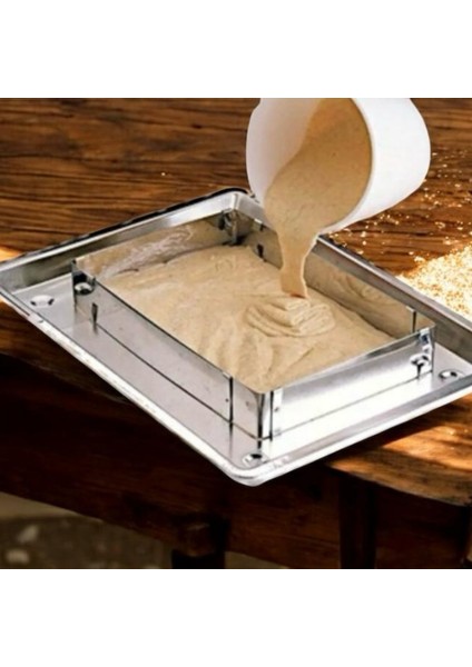 Ayarlanabilir Kare ve Dikdörtgen Kek Kalıbı ( Paslanmaz Çelik Yükseklik 10CM) fiyatları