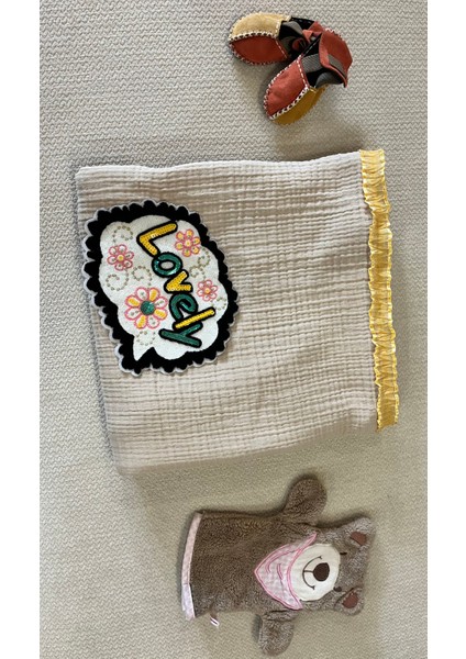 %100 Pamuk, 2 Kat Müslin Bebek Battaniyesi