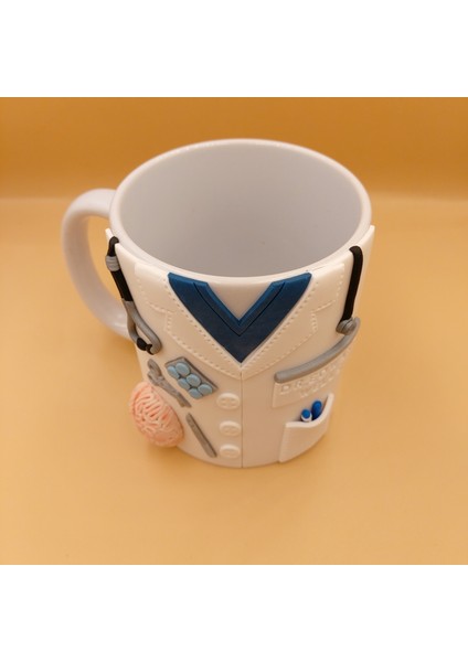 Doktor Hediyesi El Yapımı Kupa 3D Kabartma Kişiye Özel Doktor Kupası modelleri