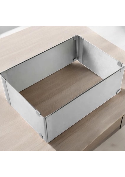 Ayarlanabilir Kare ve Dikdörtgen Kek Kalıbı ( Paslanmaz Çelik Yükseklik 8cm