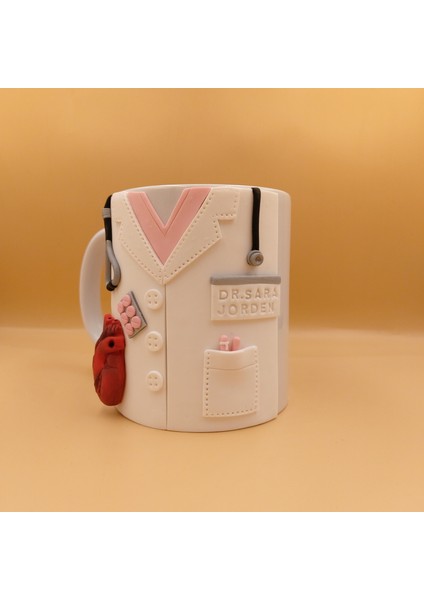 Doktor Hediyesi El Yapımı Kupa 3D Kabartma Kişiye Özel Doktor Kupası fırsatları