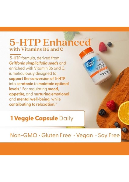 5-Htp Enhanced With Vitamins B6 Relax Mood Serotoninvitamin C