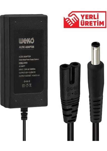 Weko 12 Volt 3.25 Amper 4.5x3.0mm Uçlu Notebook Adaptör