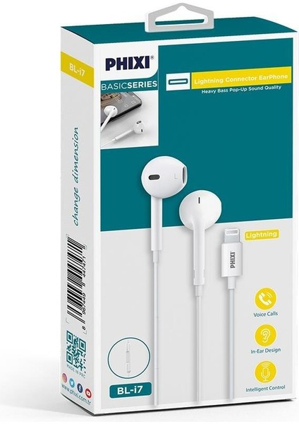 Phixi Basic Bl-I7 Mikrofonlu Lightning Girişli Kulaklık fiyatları