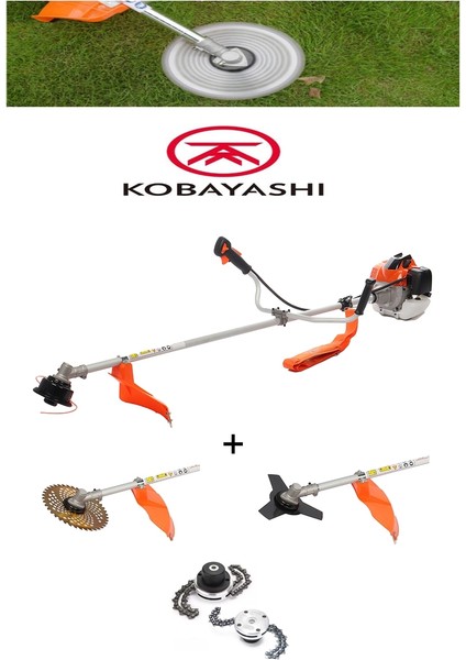 Kobayashı Japon Çim Biçme Makinası Çoklu Set 5,7 Hp
