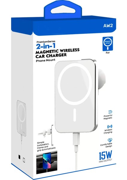 Aw-2 15 Watt Wireless Mıknatıslı Şarj Standı fırsatları