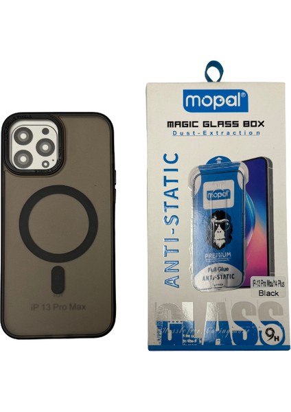 iPhone 13 Pro Max Siyah Transparant Kılıf Kırılmaz + Cam Hediye indirimleri