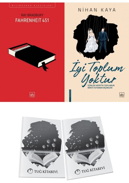 Fahrenheit 451 ve Iyi Toplum Yoktur 2li Set + Hediyeli