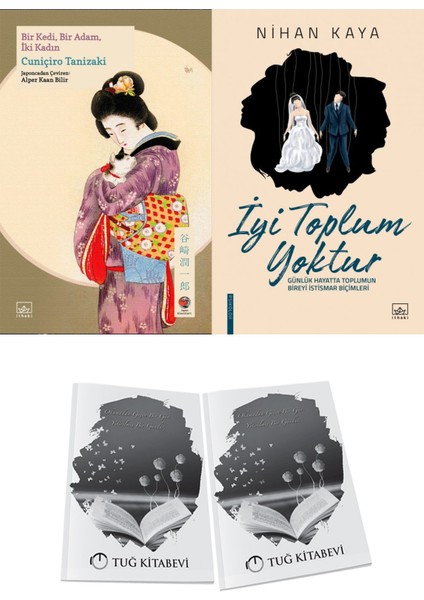 Bir Kedi, Bir Adam, Iki Kadın ve Iyi Toplum Yoktur 2li Set + Hediyeli