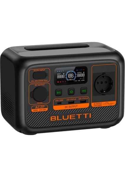 AC2P 230.4Wh Kapasiteli Taşınabilir Güç Kaynağı (Bluetti Türkiye Garantili)
