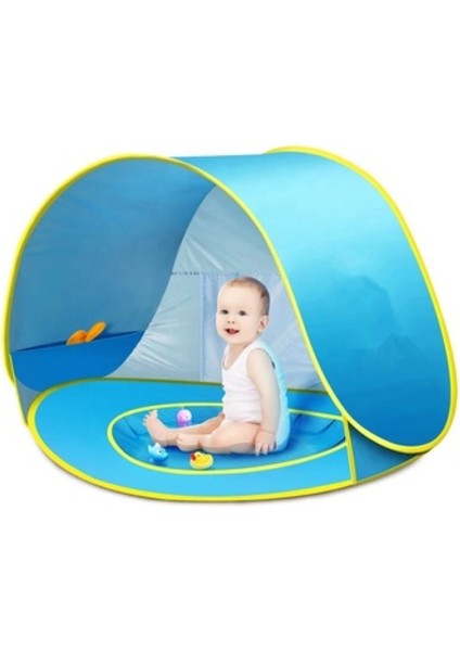 Bebek Havuzlu Plaj Çadırı, 50+ Upf Uv Korumalı Su Geçirmez Çocuk Çadırı