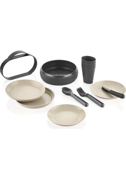 Piknik Seti, 22 Parça 4 Kişilik Piknik Seti, Çok Amaçlı Portatif Rahat Taşınabilir Piknik Seti