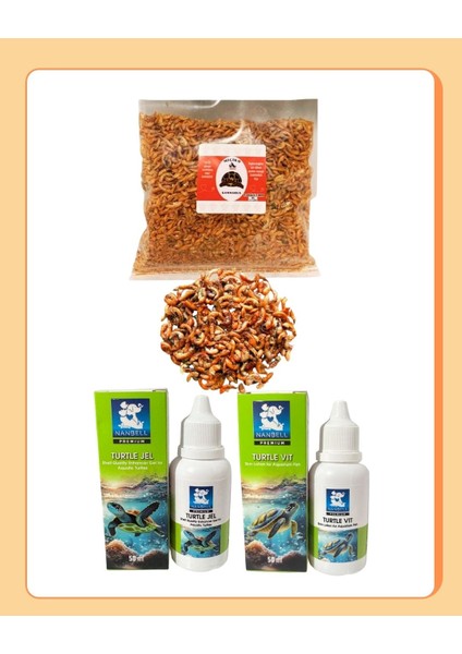 50GR Saf Gammarus + Kaplumbağa Bakım Seti
