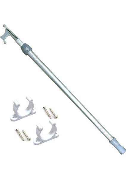 Marine Trem Teleskopik Kakıç Gönder Kancası 35MM 120-220CM Montaj Parçaları ile Birlikte