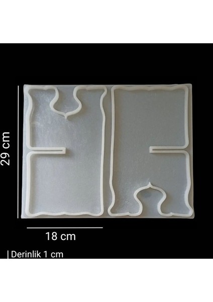 Reçine Epoksi Silikon Rahle Kalıbı - 29 x 18 cm fırsatları