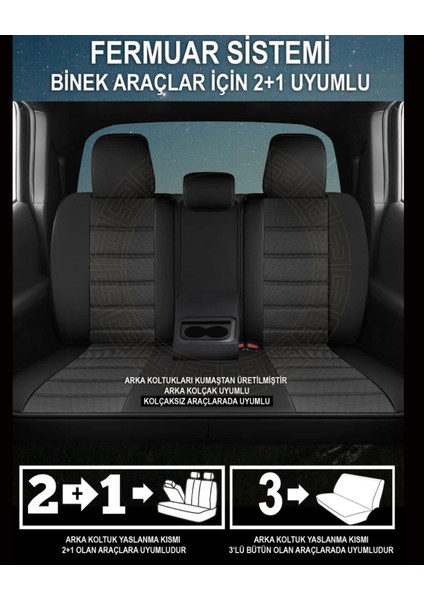 Seat Leon Hatchback 2006-2012 Uyumlu Mardan Serisi Oto Koltuk Kılıfı