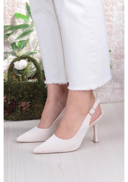 086-5030 Fls Önü Kapalı Baskılı Arkası Açık Topuklu Ayakkabı fiyatları