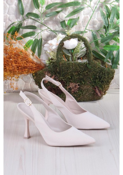 086-5030 Fls Önü Kapalı Baskılı Arkası Açık Topuklu Ayakkabı indirimleri