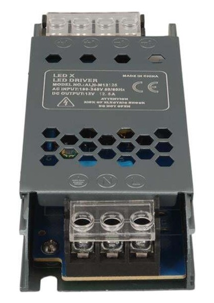 Ledx ALN-M12125 12 Volt 12.5 Amper 57X24X12MM Ultra Slim Metal Kasa Adaptör modelleri