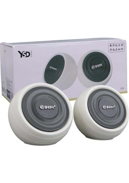 Magicvoice MV-24845 1+1 USB Aux Oval Multımedia Ses Sistemi Speaker - Hoparlör 2X3WATT fırsatları