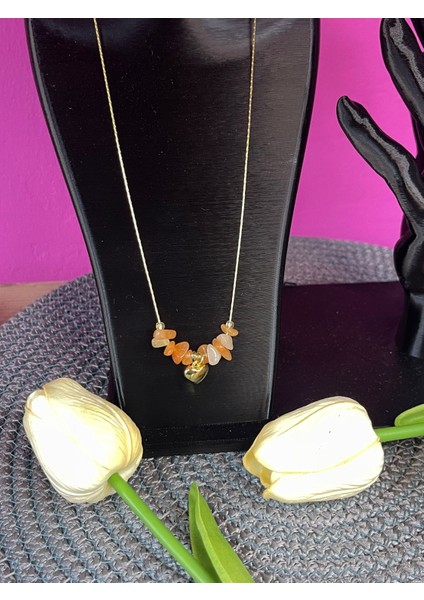 Kalpli Akik Doğal Taş Kolye fiyatları