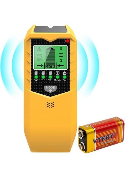 Powermaster PM-26593 Profesyonel 5in1 LCD Ekranlı Çok Fonksiyonlu Saplama Bulucu Duvar Dedektörü fiyatları