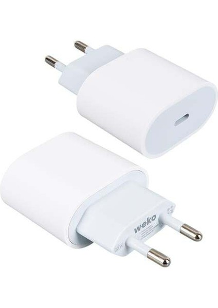 Weko WK-26524 Beyaz Pd 20 Watt Iphone Type-C Hızlı Şarj Başlığı fiyatları
