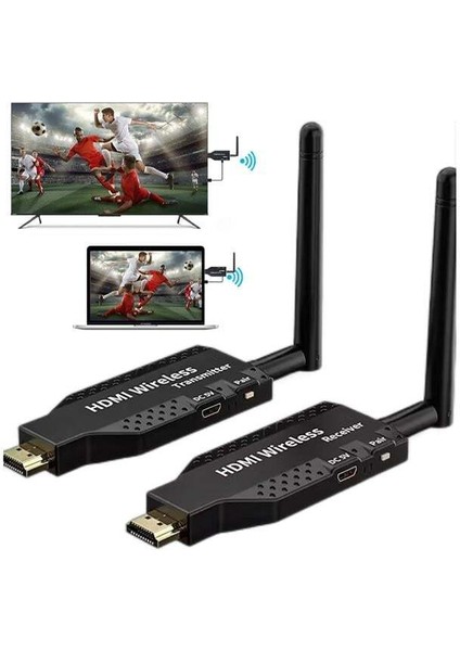 PowerMaster PM-19864 5.8G Kablosuz HDMI Görüntü Aktarıcı 50 Metre Wireless Uzatıcı