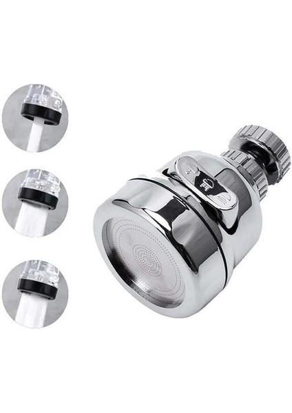 Sunup SN-27115 3 Kademeli Tasarruflu Musluk Başlığı 360 Derece