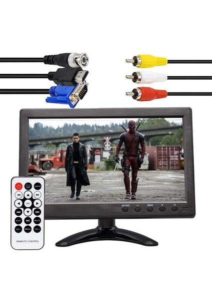 Powermaster PM-6092 10.1" Çok Fonksiyonlu 1080P Hd Araç Monitörü - Hdmı/vga/bnc/rca/usb Girişli